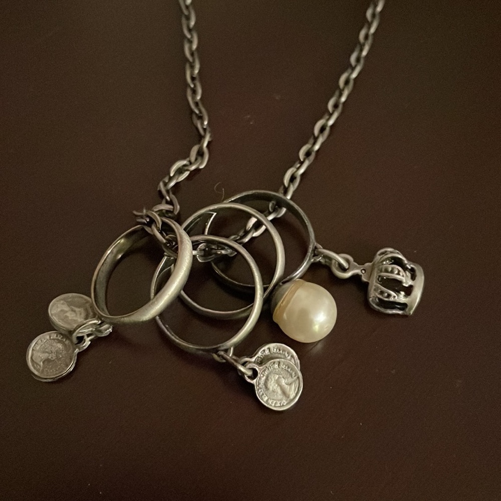 Multi ring drop necklace - Picture 2 of 3